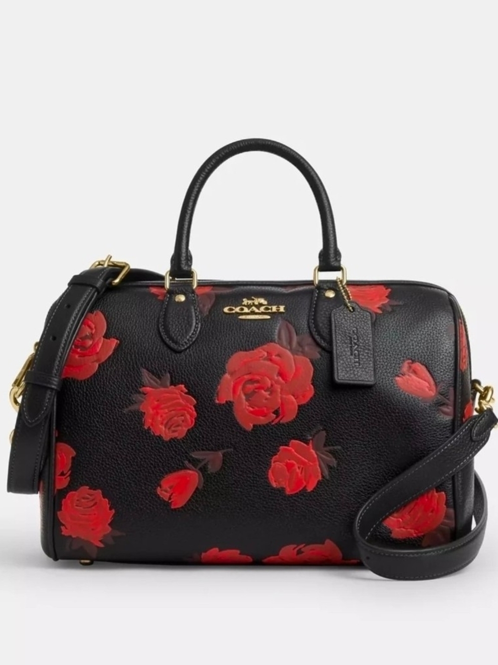 Coach Rowan with rose print- large size